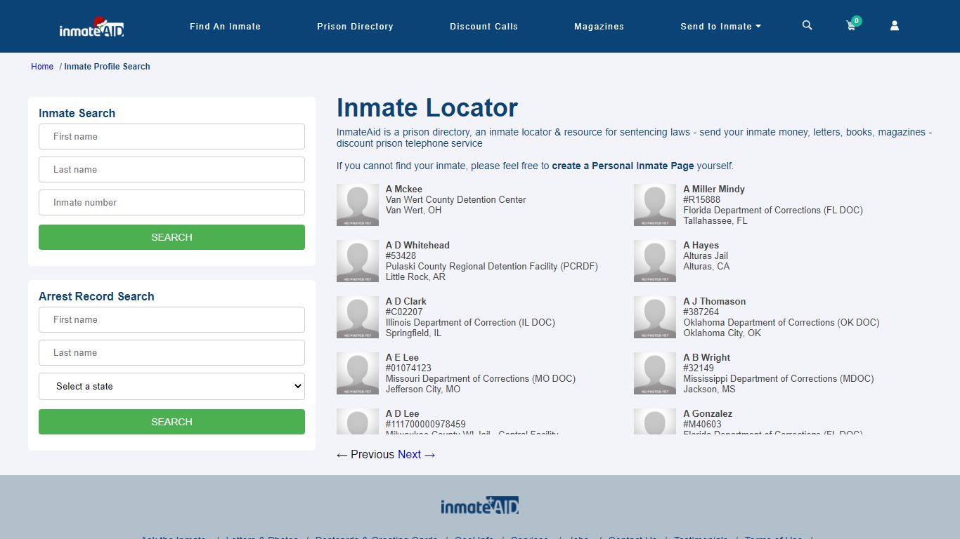 Inmate Search | Arrest Locator - Prisons, Jails, ICE Detainees